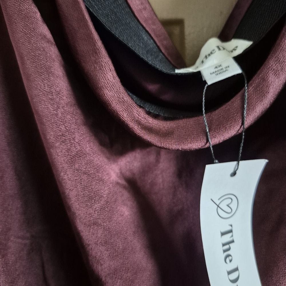 The Drop Women's Burgundy Truffle Maxi Skirt Size 4X (28-30) - Picture 6 of 6